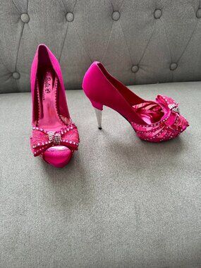 Barbie™ Pink Rhinestone Heels • Size 37 • Collector’s Edition • Bow Detail